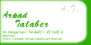 arpad talaber business card